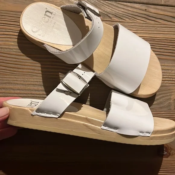 Sven Wooden Leather Sandals Euro 36 - Picture 2 of 8